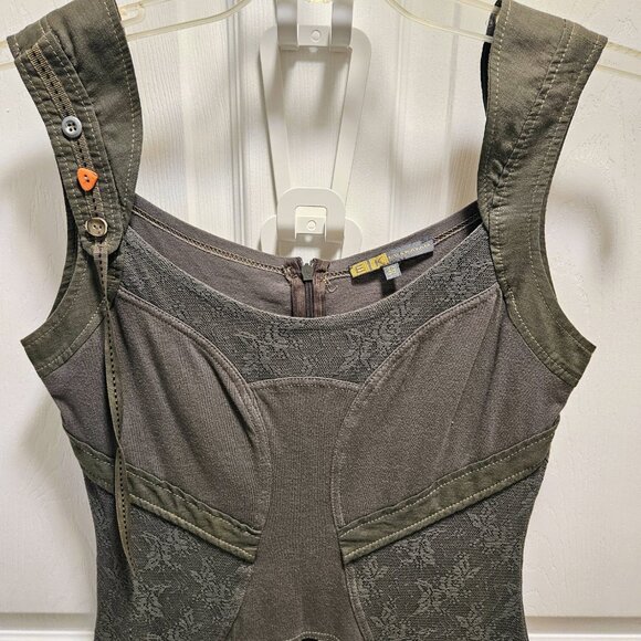 Designer Military Green Camo Tunic Top - Picture 3 of 7